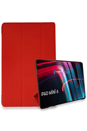 iPad Mini 6 Kılıf Tablet Smart Kılıf - Kırmızı-(5796)