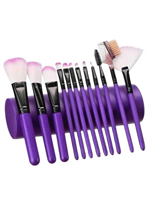 12 Parça Profesyonel Makyaj Seti Yumuşak Kıllı Yüz ve Göz Makyajına Uygun