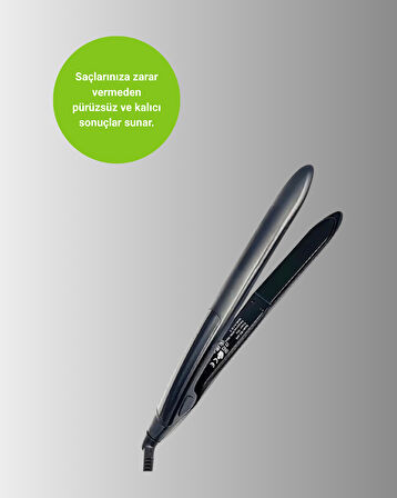 2025 Isı Ayarlı Titanyum Kaplama Seramik Plakalı Saç Düzleştirici Dijital Ekra