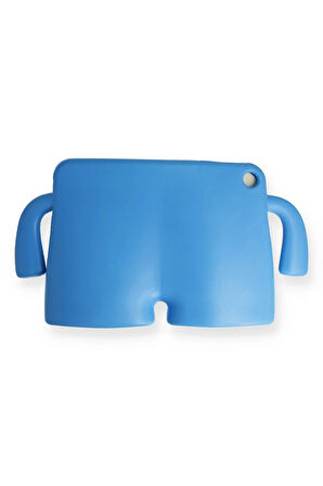 iPad 4 9.7 Kılıf Karakter Tablet Silikon - Mavi-(5796)