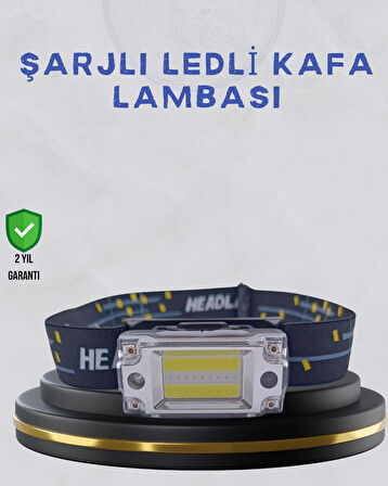 Kompakt LED Kafs Feneri USB Şarjlı Manyetik 2 Işık Modlu 215 Lümen