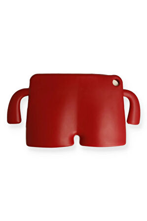 Samsung Galaxy Tab A9 Kılıf Karakter Tablet Silikon - Kırmızı-(5796)