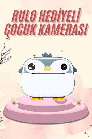 Dijital HD Video Kamera Çocuk Fotoğraf Makinesi Anlık Termal Rulo
