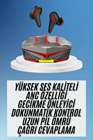 Dokunmatik Kontrol Tws Işıklı Kulakiçi Bluetooth Kulaklık Kablosuz Oyuncu Kulak