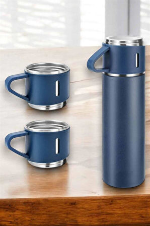 Paslanmaz Çelik 3’lü Termos Seti Vakumlu ve 8 Saat Isı Koruma