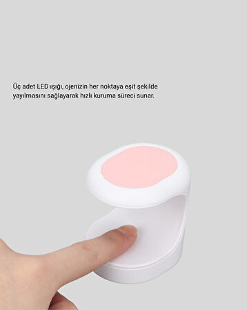 Mini Oje Kurutma Cihazı 16W LED UV Hızlı Kurutma Taşınabilir Kompakt