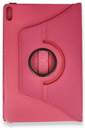 Huawei Honor Pad X8A Kılıf 360 Tablet Deri Kılıf - Pembe-(5796)