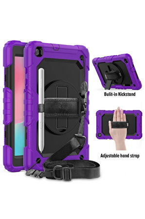 Samsung Galaxy T290 Tab A 8 Kılıf Pars Tablet Kapak - Mor-(5796)