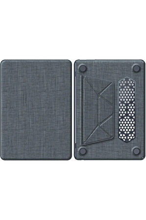Macbook Pro 13 2020 Macbook Kumaş Kapak - Gri-(5796)