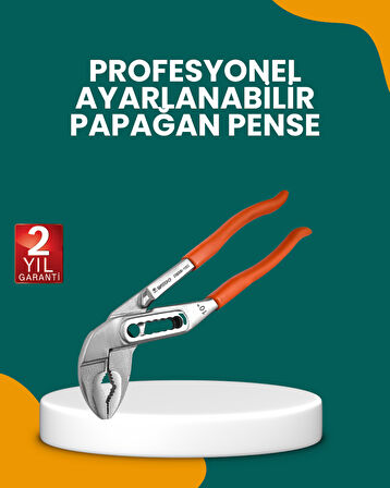 Çelik Alaşımlı Ayarlı Papağan Pense Yalıtımlı Sap