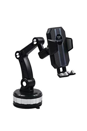 Vlike V13 Vantuzlu 360 Derece Ayarlanabilir Araç Tutucu - Siyah-(5796)