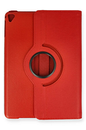 iPad 9.7 (2018) Kılıf 360 Tablet Deri Kılıf - Kırmızı-(5796)