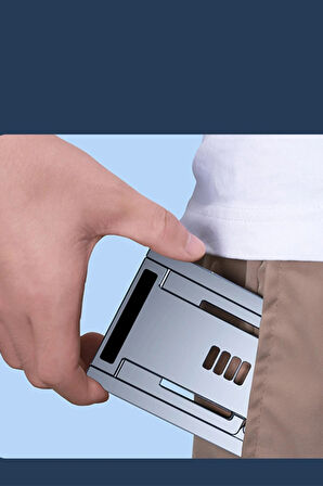 CM25 Ayarlanabilir Katlanabilir Masaüstü Telefon Tutucu - Siyah-(5796)