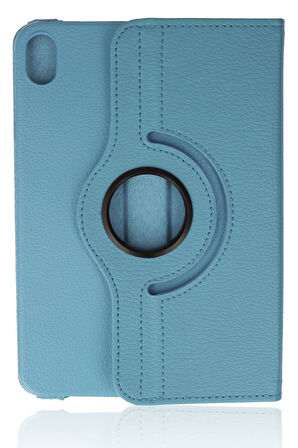 iPad Mini 6 Kılıf 360 Tablet Deri Kılıf - Turkuaz-(5796)
