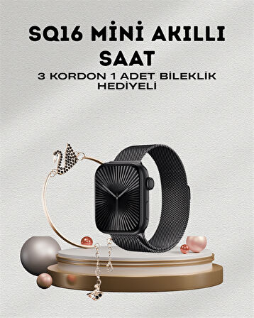 SQ-16 Mini Series 10 – Dokunmatik Akıllı Saat | Kalp Ritmi SpO2 Uyku Takibi
