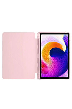 Xiaomi Redmi Pad SE 4G Kılıf Kalemlikli Mars Tablet Kılıfı - Rose Gold-(5796)