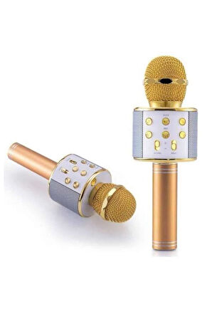 Karaoke Mikrofon Dahili Hoparlörlü Sd-usb-aux Girişli Bluetooth Hoparlör
