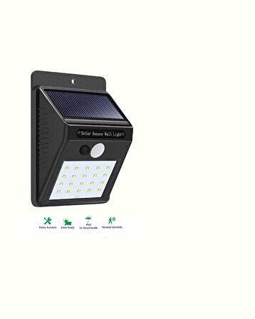 Su Geçirmez 20 LED Solar Aydınlatma | Dış Mekan için PIR Hareket Sensörü ile 