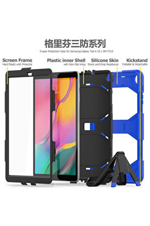 Samsung Galaxy T510 Tab A 10.1 Kılıf Griffin Tablet Kapak - Mavi-(5796)