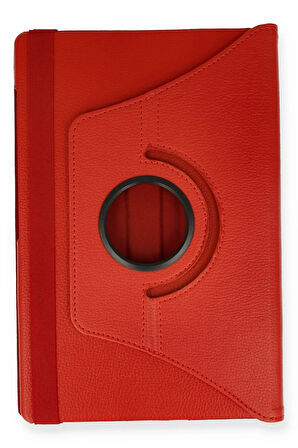 Samsung Galaxy P610 Tab S6 Lite 10.4 Kılıf 360 Tablet Deri Kılıf - Kırmızı-(5