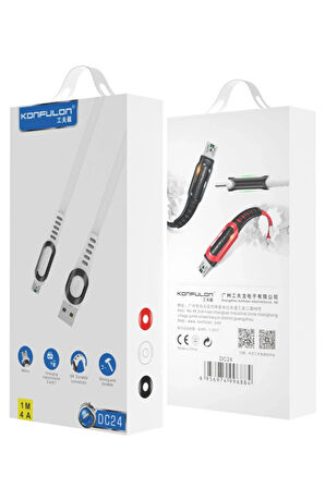DC24 Micro USB Kablo 1.2M 4A - Kırmızı-(5796)