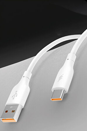 DC64 USB to Lightning 1M 3.0A Hızlı Şarj Kablo - Beyaz-(5796)