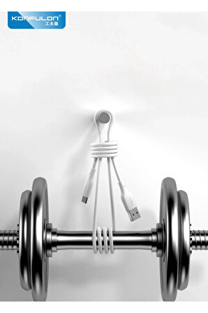 DC64 USB to Lightning 1M 3.0A Hızlı Şarj Kablo - Beyaz-(5796)