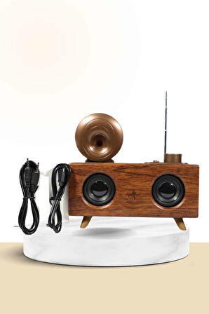 Nostaljik Radyo Bluetooth Bağlantılı Şarjlı Yüksek Ses Kaliteli