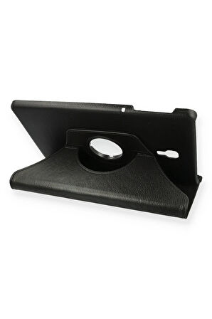 Samsung Galaxy T590 Tab A 10.5 Kılıf 360 Tablet Deri Kılıf - Siyah-(5796)