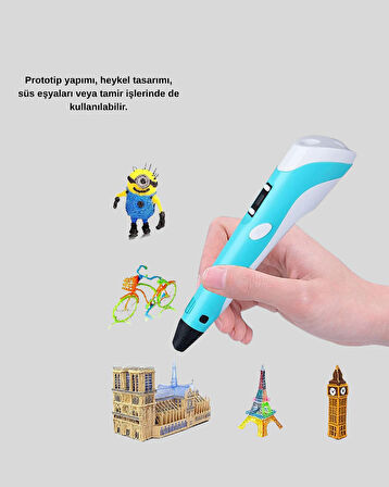 3D Yazıcı Kalem Taşınabilir FDM Teknolojili ve Çok Amaçlı Kullanımlı