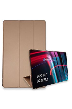 iPad 2022 10.9 (10.nesil) Kılıf Tablet Smart Kılıf - Rose Gold-(5796)