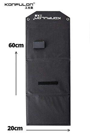 SH-03 30W Hızlı Şarj Taşınabilir Güneş Enerji Paneli Şarj İstasyonu - Siyah