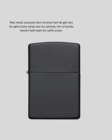 Tasarım Metal Çakmak Minimal Mat Yüzeyli ve Şık Görünümlü