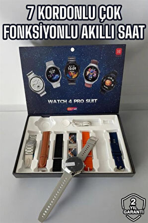 Akıllı Saat 7 Kordonlu Yeni Nesil Arama Cevaplayan Çok Fonksiyonlu
