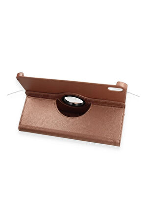 iPad 2022 10.9 (10.nesil) Kılıf 360 Tablet Deri Kılıf - Rose Gold-(5796)