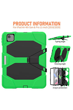 iPad Pro 11 (2020) Kılıf Griffin Tablet Kapak - Yeşil-(5796)