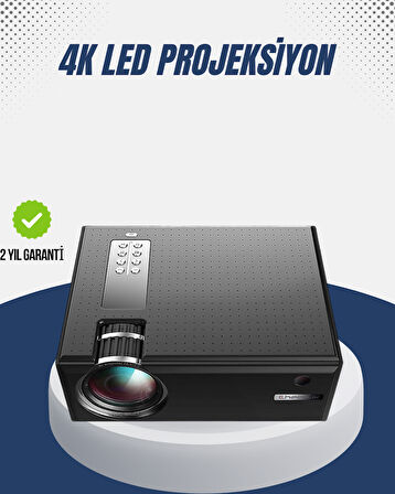 Full HD Projeksiyon – HDMI/USB Girişli Kumandalı Eğitim ve Sunum İçin İdeal