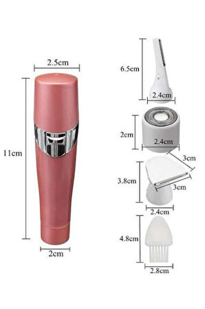 Yüz Kaş ve Tüm Vücut Epilasyon Aleti3 Başlıklı Epilatör Tüm Cilt Tiplerine 