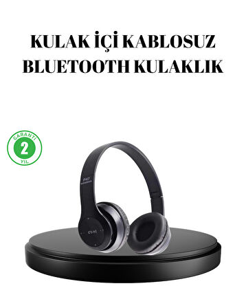 Bluetooth 5.0 Kablosuz Kulaklık – Extra Bass TF Kart Desteği 3.5mm AUX Girişli
