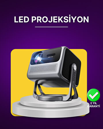 Smart Projector Android TV Ev Sinema Projeksiyonu