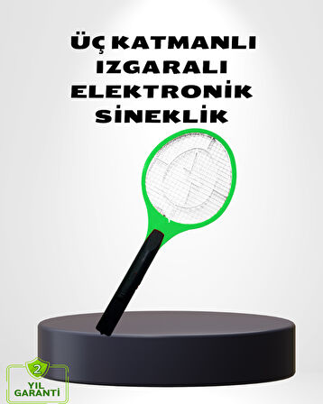 Taşınabilir Elektronik Sineklik – Üç Katmanlı Güvenli Izgara ve Kimyasız Ko