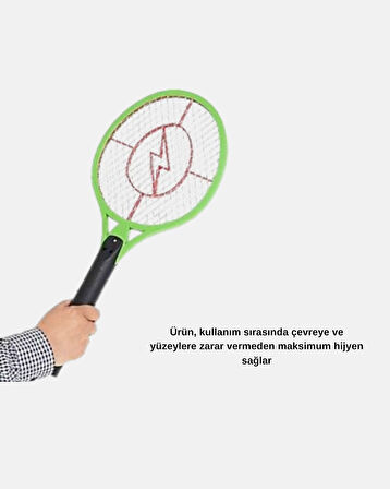 Taşınabilir Elektronik Sineklik – Üç Katmanlı Güvenli Izgara ve Kimyasız Ko