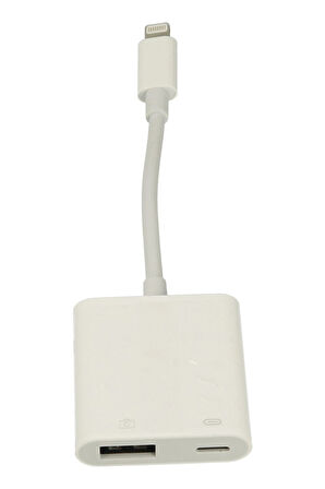 APR22 Iphone Otg 2in1 - Beyaz-(5796)
