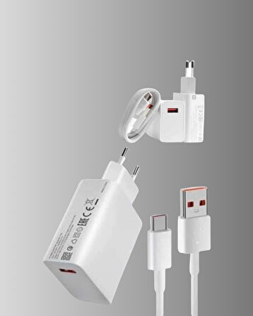 67W Süper Hızlı Şarj Adaptörü ve Kablo Seti – Güvenli Kompakt ve Ergonomik 