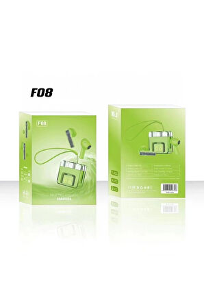 F08 Dijital Şarj Göstergeli TWS Bluetooth Kulaklık - Yeşil-(5796)