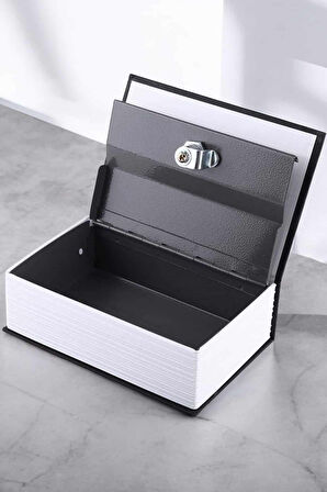 Büyük Boy Anahtarlı Kitap Görünümlü Gizli Kasa Çelik Kasa Altın Kasası