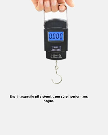 Portatif Dijital El Kantarı – Bavul Kargo ve Paket Tartı Cihazı 50 Kg