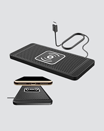 Manyetik Şarj Pedi 7.5W 10W 15W Hızlı Şarj Kaymaz Tabanlı
