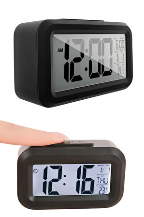 Gece Dijital Masa Saati Dijital Alarmlı Led Ekran Pilli Çalar Saat