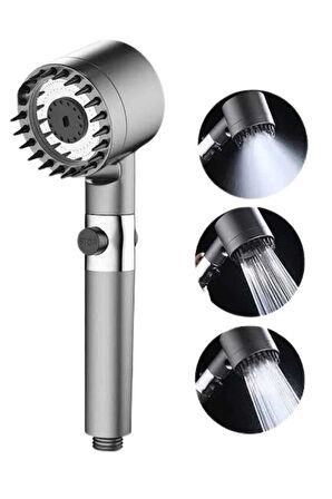 Duş Başlığı Profesyonel Masaj Başlıklı 3 Modlu Yeni Nesil Masaj Uçlu Su Tas